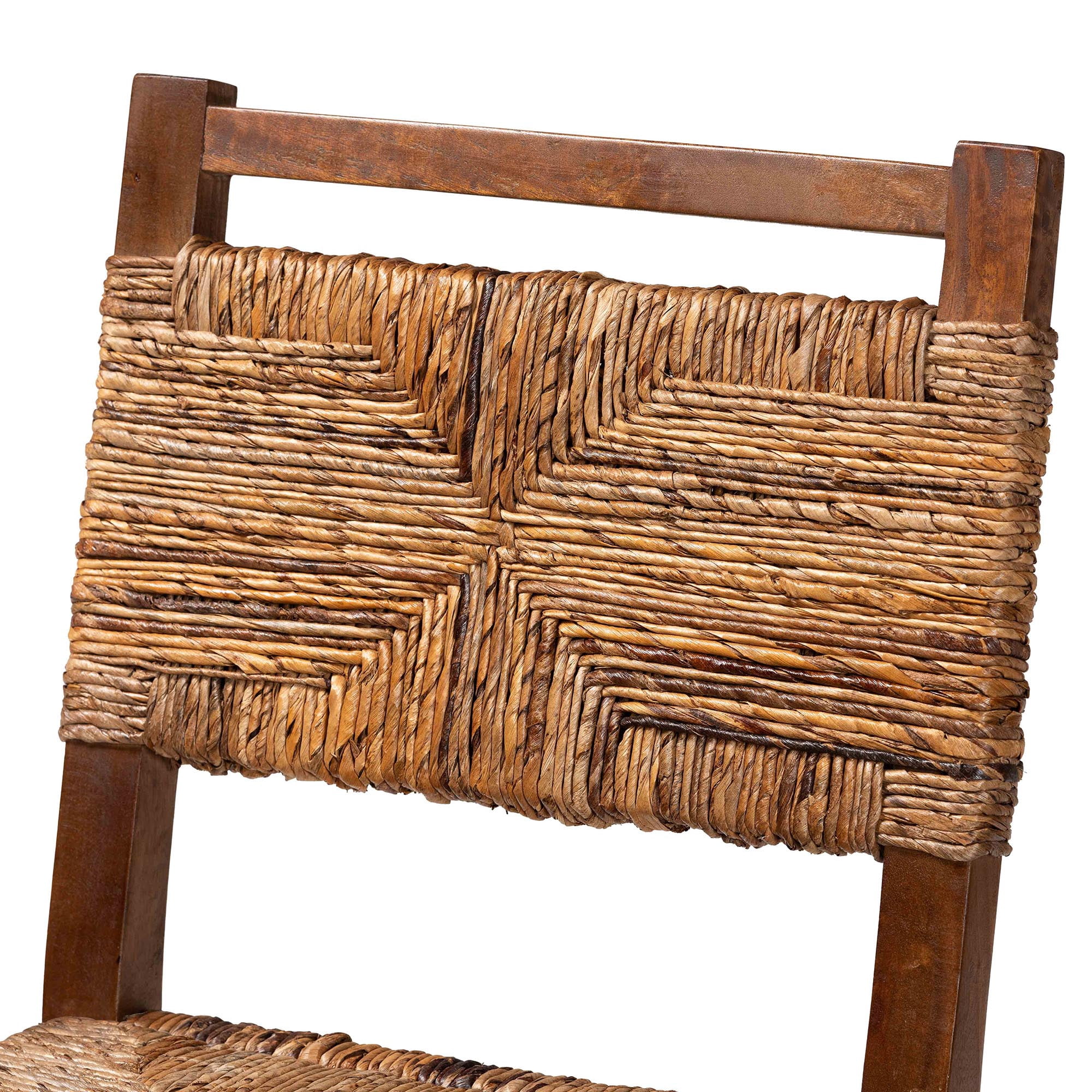 bali & pari Cordoba Boho Counter Stool, Set of 2, Natural Seagrass