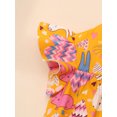 thumbnail image 7 of Haitryli Toddler Kids Girls Cotton Flying Sleeve Floral Dress Summer Beach Holiday Playwear Sundress Orange 5-6, 7 of 7