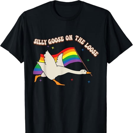 [Tshirt]Funny Goose Rainbow BT Gay Lesbian Transgender Pride tshirt