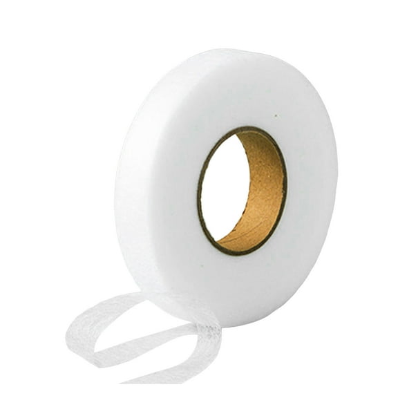 2cm Width Black/White Interlining Cloth Hemming Tape - Double - Sided Fabric Tape for Sewing, 80 Yards per Roll, Ideal for Curtains, Pants, etc.