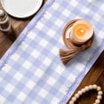 thumbnail image 3 of Spring Easter Table Runner 48 Inches, Bunny Botanical Flowers Leaves Purple Check Bed Runner Dresser Scarves Tabletop for Indoor Outdoor Parties/Ceremony/Banquet, 13" x 48", 3 of 8