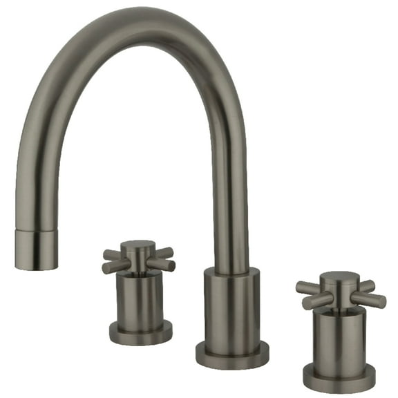 Kingston Brass KS8328DX Concord Two-Handle Deck Mount Roman Tub Faucet, Brushed Nickel