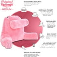 Husband Pillow Medium Pink, Backrest for Kids, Teens, Petite Adults