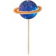 thumbnail image 2 of 45 piezas de decoración para cupcakes del espacio exterior, suministros para fiestas de planetas, decoraciones de cumpleaños, decoración de cupcakes de astronauta de cohetes, parte temática de la nave Afortunado Sencillez, 2 of 3