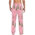 thumbnail image 4 of FORMRS Mens Pajama Pants with Pockets Sleepwear Lounge Bottoms Sizes S-2XL, Pink Gingerbread House, 4 of 7