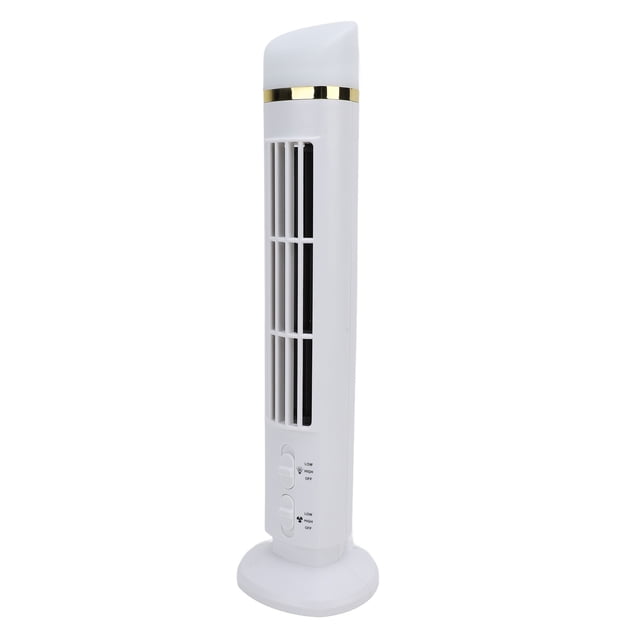 M Buder Ventilador de Torre Multifuncional con Luz LED, Ventilador de Escritorio Ajustable, Ventilador de Pie para Oficina Hogar y Dormitorio, Blanco, 39 cm / 15.35 inches