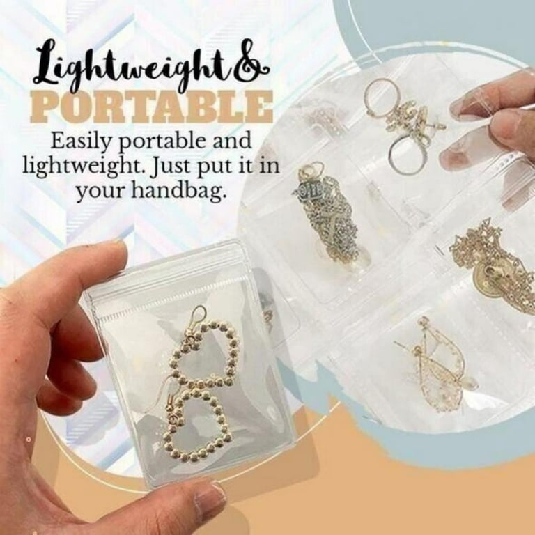 Portable Jewelry Earring Holder Bag Dust-proof Travel Bracelet