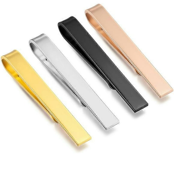Men's Tie Clip 4.3cm, Gift Box, Tie Clip and Pin Set for Larger Width Ties Suitable for Wedding Anniversary, Valentine's Day, Christmas Party