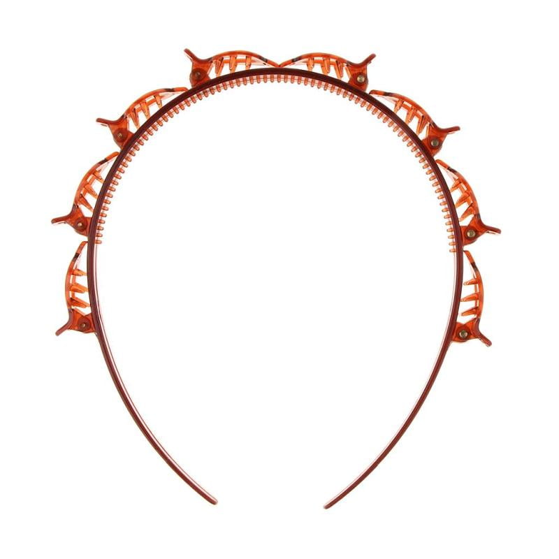 Details about   Fashion Women Double Layer Band Twist Plait Clip Headband Hairpin Hair Accessory 
