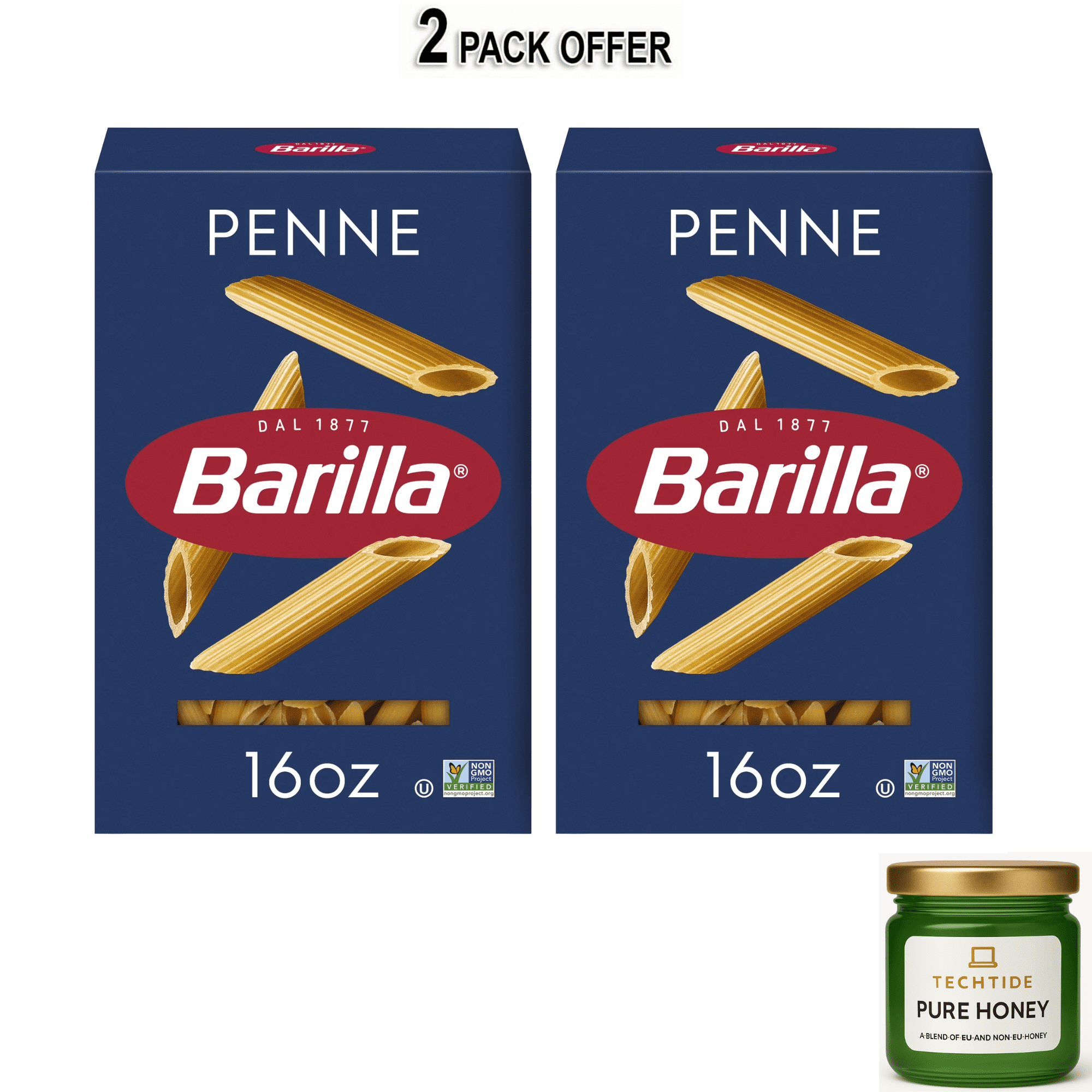 Pack of 2 - Barilla Protein+ (Plus) Thin Spaghetti Pasta Non-GMO