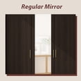 thumbnail image 5 of OxyLife 4 Door Wardrobe Armoire, Large Storage Cabinet with Mirror, 2 Drawers and Hanging Rod, White, 5 of 10