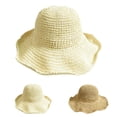 thumbnail image 6 of VISALY straw hat | Sun Hats for Women Wide Brim Sun Protection Hats Straw Hats for Summer Versatile Foldable Straw Hat Sun Protection Bucket Hats Straw Beach Hats | Black, 6 of 6
