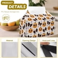 thumbnail image 6 of Bulopur Halloween Pumpkin Tissue Box Cover PU Leather Decorative Tissue Holder for Bathroom Counter Bedroom Office Desk Spooky Seasonal Decor, 6 of 7