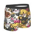 thumbnail image 3 of Fotbe Cute Cat Cartoon Men’s Total Support Pouch Boxer Briefs, X-Temp Cooling, Moisture-Wicking Underwear, Regular, Long-leg and Trunk-XX-Large, 3 of 9