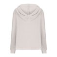thumbnail image 6 of Njoeus Womans Tees, Women's Plain Knitted Hoodies Pullover Loose Button Tunic Hoodie Top Long Sleeve Sweatshirt, 6 of 7