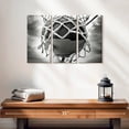 thumbnail image 2 of Elephant Stock Bw Basketball Wall Art - Horizontal Multi Panel Canvas - Living Room Wall Decor - Sports Multi Panel - Black And Gray Decor - 23" x 14", 2 of 4