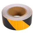 thumbnail image 1 of OULII 1 Rouleau de Ruban Réfléchissant de Sécurité pour Usage Extérieur Ruban Réfléchissant Étanche Rayures Diagonales, 1 of 8