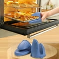 thumbnail image 3 of DISHAN Cartoon Shark-Shaped Microwave Oven Mitts: 1 Pair of Flexible, Anti-Scald, Heat-Resistant Silicone Cooking Pinch Grips with Hanging Loop, 3 of 8