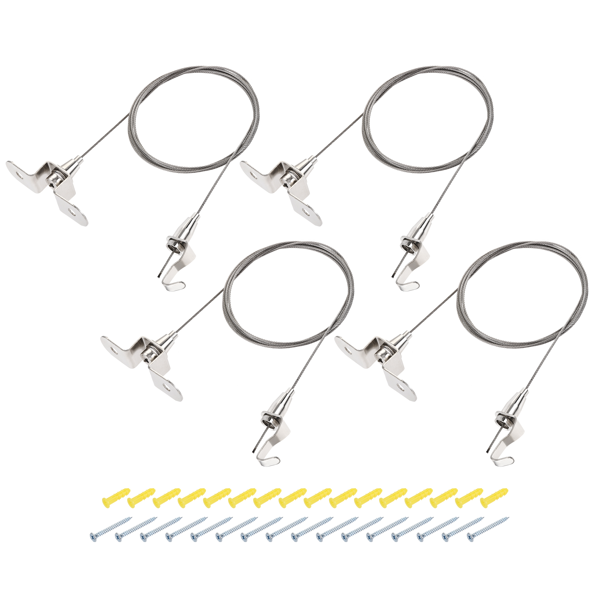 Uxcell Picture Hanging Wire Kit 2M Load 66 lbs Electroplating with