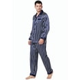 thumbnail image 5 of LONXU Men's Sleepwear Silk Satin Luxury Nightwear PJS Sets Plus S-XXXXL, 5 of 8