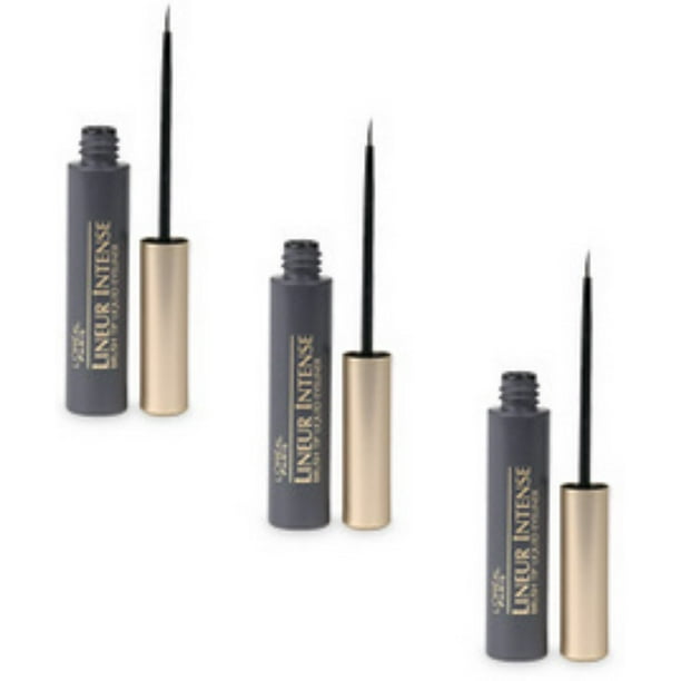 L'Oreal Lineur Intense Brush Tip Liquid Eyeliner, Brown [730], 3 pack