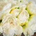 thumbnail image 3 of Nearly Natural Wedding Collection 11in. Artificial Peony Arrangement in Glass Vase, 3 of 5