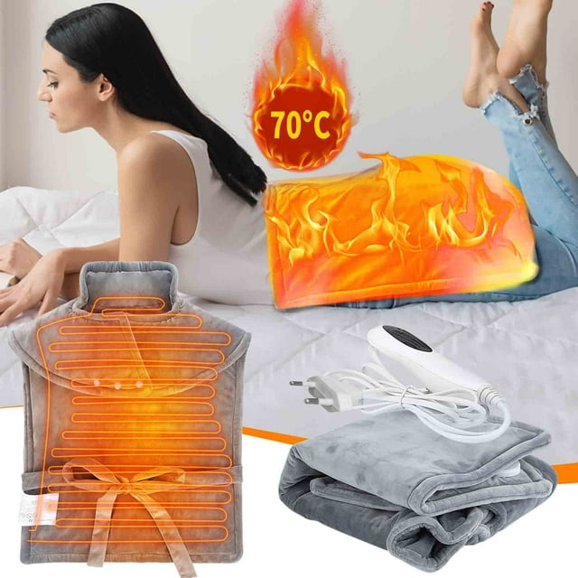 Xihbxyly Ofertas de Hoy Chal Calefactor Europe Nuevo, Cal Cal Factor para Invierno, Manta Cálida Multifuncional Súper Suave, Manta de Compresa Caliente, Almohadilla Térmica