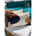 thumbnail image 4 of Outdoor Pillows Waterproof, Brown Navy Blue Bedding Throw Pillows with Insert for Couch Sofa Bed, Modern Abstract Art Geometric 12x20 Inch Pillowcases Decorative Camping Patio Pillow Set of 1, 4 of 8