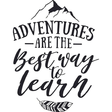 Adventures Are The Best Way To Learn Customized Wall Decal - Custom Vinyl Wall Art - Personalized Name - Baby Girls Boys Kids Bedroom Wall Decal Room Decor Wall Stickers Decoration Size (20x12 (Best Way To Remove Price Stickers)