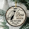 thumbnail image 2 of Santa's Favorite Boss Man Ceramic Christmas Ornament 2025, Boss Man Christmas Ornament Gifts for Male Manager Leader, 2 of 5