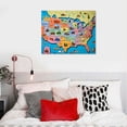 thumbnail image 4 of FUMJ  United States of America USA Kids Map Poster Art Prints Stretched Canvas Wall Art Gallery Canvas Wrap Giclee Print Ready to Hang for Classroom Walls Decor, 4 of 4