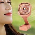 thumbnail image 4 of Ventilador de cuello colgante plegable portátil, ventilador de enfriamiento de aire, ventilador de collar, mini ventiladores eléctricos independientes Rosado Sunnimix Mini ventilador para colgar en el cuello, 4 of 7
