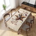 thumbnail image 3 of Farmhouse Texas Star Brown Table Cloth Waterproof Tablecloths, Berry Vintage Wooden Tablecloth Dining Table Cover for Kitchen Party Tabletop Outdoor, Rectangle Tablecloth 54x108 Inch, 3 of 9