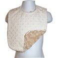 thumbnail image 1 of Lil Cub Hub BCDCR Reversible & Adjustable Minky Bib - Cream Dot with Camel Rosebud Swirl, 1 of 1