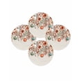 thumbnail image 7 of 15 Inch Round Placemats Set of 4, Orange Teal Fall Pumpkins Non Slip Heat Insulation PP Table Mats, Weeping Botanical Thanksgiving Vintage Washable Place Mats for Kitchen Dining Party Table Decor, 7 of 7