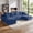 Blue, variant on Vanress 125 Inch Modular Cloud Couch Sectional Sofa for Living Room, Modern Corduroy Boneless Couch, Upholstered Deep Seat U Shape Sofas Couches, No Assembly Required, Dark Grey