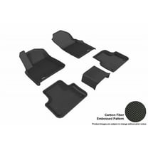 3D MAXpider 2017-2024 Fits Audi Q7 2019-2024 Q8 2020-2024 SQ7 SQ8 5-Seats 1st Row 2nd Row Kagu Carbon Fiber Embossed Pattern Black Floor Mat L1AD04001509