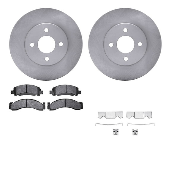 Dynamic Friction Company Front Brake Rotors with Heavy Duty Brake Pads includes Hardware 6212-40297