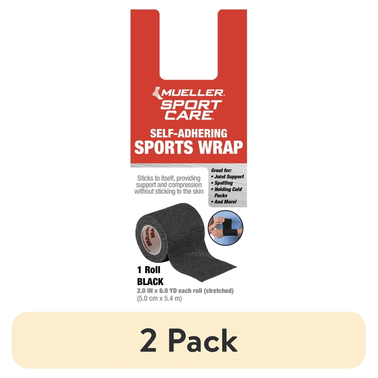 Mueller Sports Wrap, 2" Black, 2-Pack (6 Yards Each) photo 1