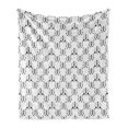 thumbnail image 1 of Tribal Soft Flannel Fleece Throw Blanket, Arrow with Feathers Print Abstract Boho Monochrome Pattern Design, Cozy Plush for Indoor and Outdoor Use, 50" x 60", Charcoal Grey, by Ambesonne, 1 of 6