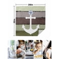 thumbnail image 4 of Nautical Anchor Cloth Napkins Set of 4 Reusable Dinner Napkins, Farmhouse Sage Green Brown Wooden Grain Cocktail Napkin Washable Table Napkins for Wedding/Holiday Party/Baby Shower 20"x20", 4 of 7