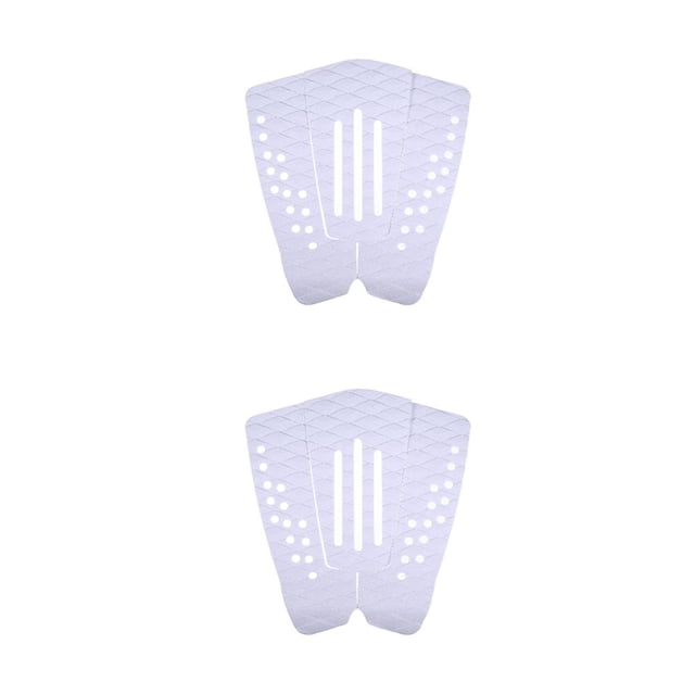 Sonducket Almohadilla trasera Estera de surf Suministros de surf Accesorios deportivos Superficie hueca multicolor Almohadillas para pies que Blanco 2piezas