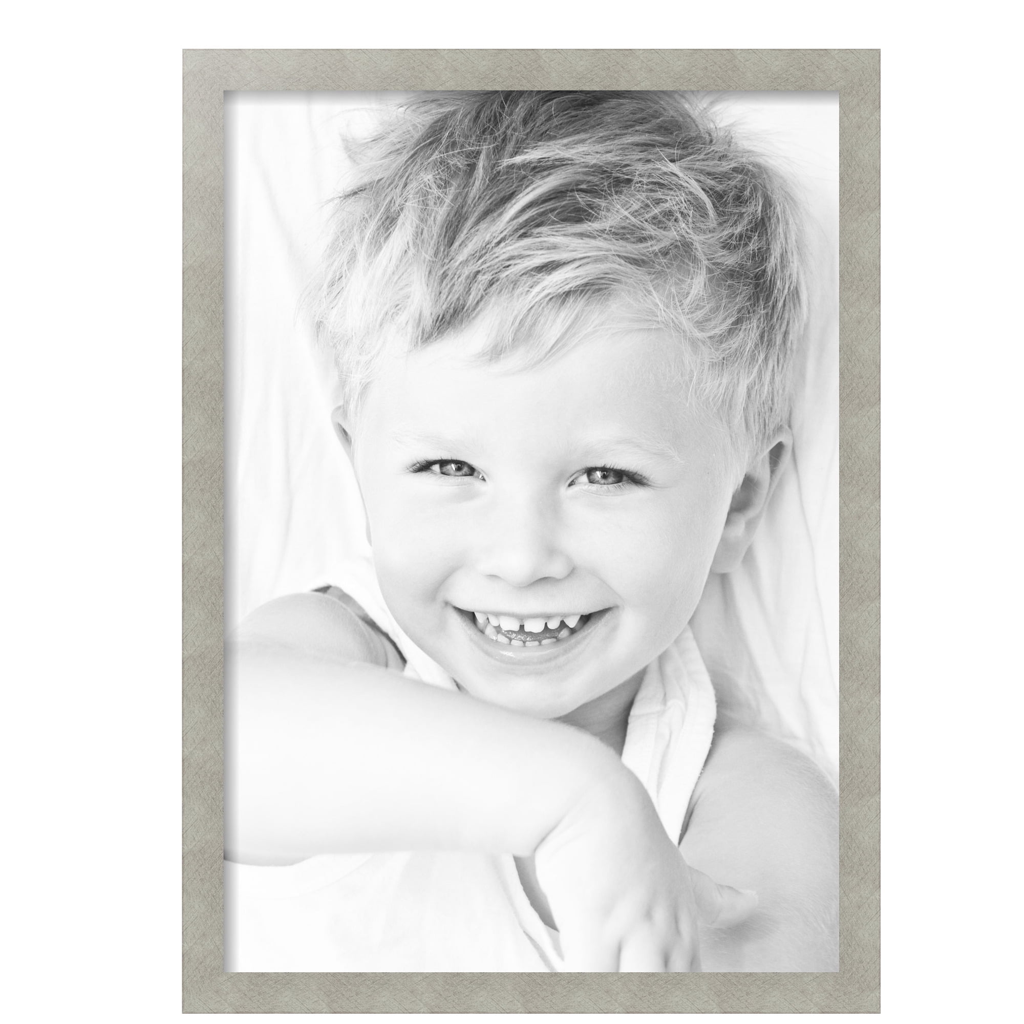 ArtToFrames 19" x 27" Classic Silver Picture Frame, 19x27 inch Gray MDF Poster Frame (WOM-4499), 2 Pack
