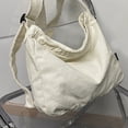 thumbnail image 2 of Bolsa De Hombro Bolso Bolsos de hombro de lona de gran capacidad, bolso de viaje suave para mujeres y hombres (blanco), 2 of 5