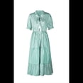 thumbnail image 1 of Vestido de Rayas Verde Oscuro L, 1 of 4
