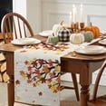 thumbnail image 3 of Maple Leaf Table Runner, Autumn Thanksgiving Kitchen Dining Table Decoration for Home Party Decor 13x48 Inches, 3 of 9