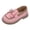 Pink, variant on GiLiling Girls Slip-On Loafer Dress Shoes, PU Leather Bow Flats with Chunky Rubber Sole, Comfortable Casual School Party Footwear (Pink, 9-9.5 Years)