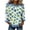 Tops-A555Green, variant on St Patricks Day Shirt Women Horizontal Striped Clover Novelty Tops Raglan Sleeve Graphic Tees Waffle-Knit Holiday Clothing