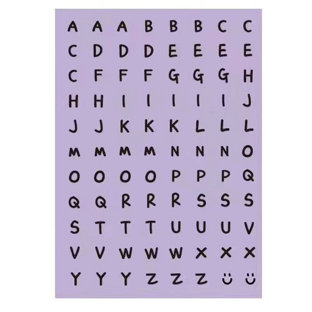 Color Inglés Pegatinas Mayúsculas DIY Manual Decoración Letras