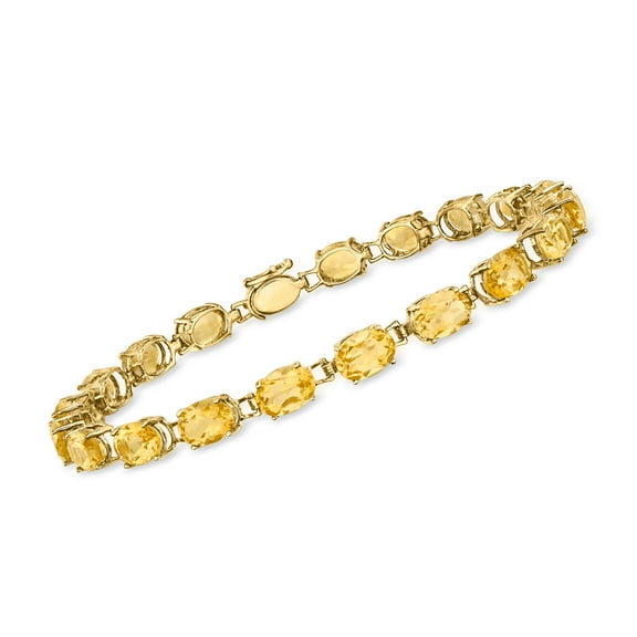 Ross-Simons 17.00 ct. t.w. Citrine Tennis Bracelet in 14kt Yellow Gold, Women's, Adult